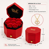 🎁 DETALLE FLOR Y COLLAR CORAZÓN 💖