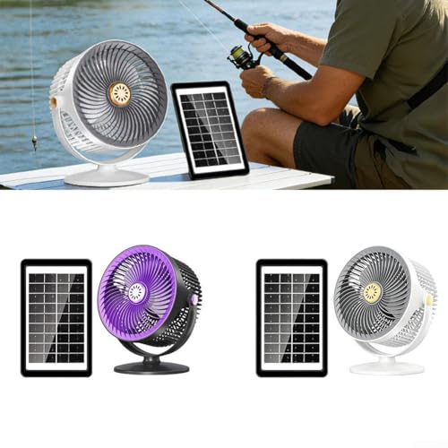 🌬️☀️ VENTILADOR SOLAR PORTÁTIL RECARGABLE DE 5 VELOCIDADES