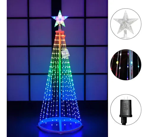 🎄✨ ÁRBOL DE NAVIDAD CON LUCES LED 180 CM