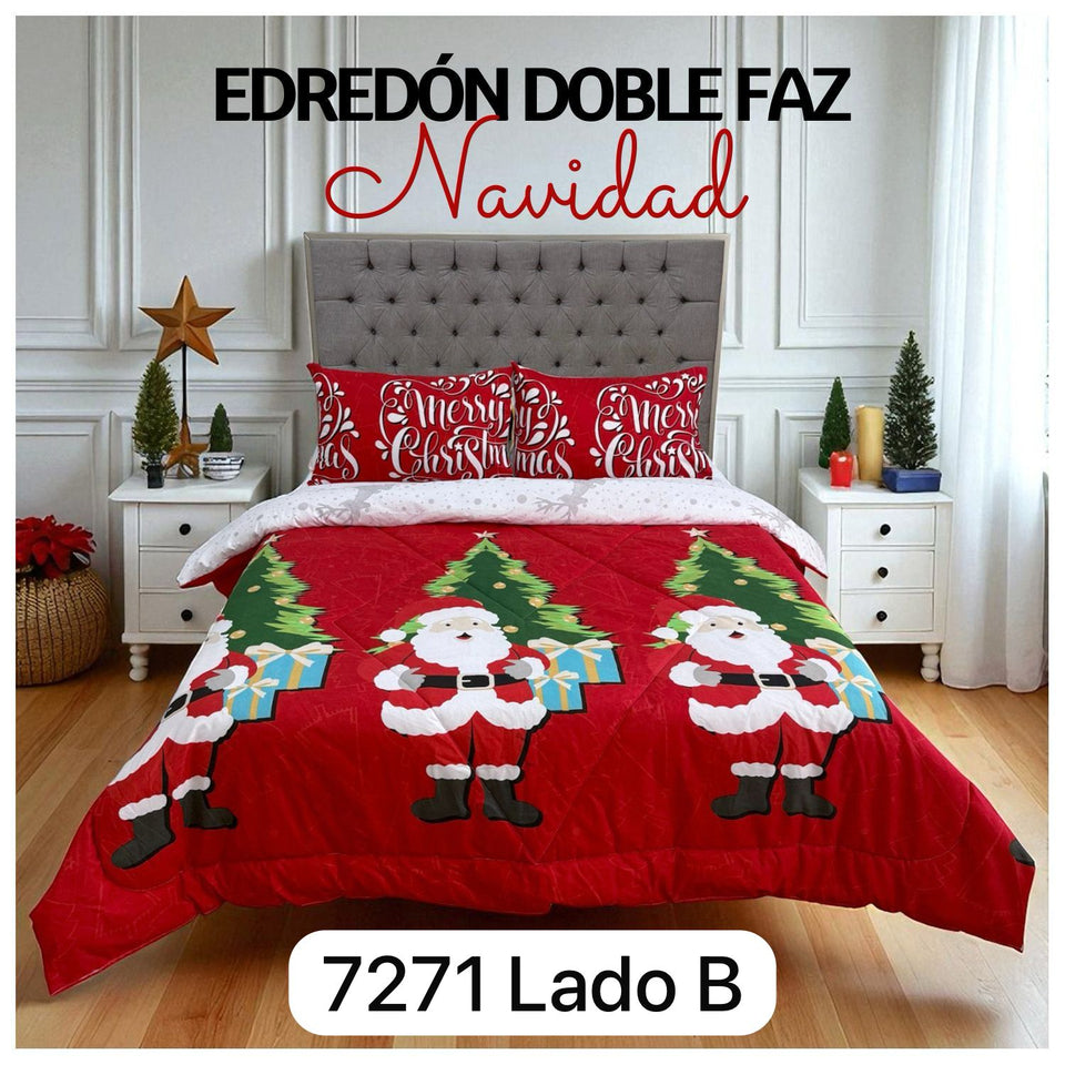 EDREDON DOBLE FAZ NAVIDAD