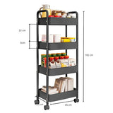 🛒✨ ORGANIZADOR MULTIFUNCIONAL DE 4 NIVELES CON RUEDAS *