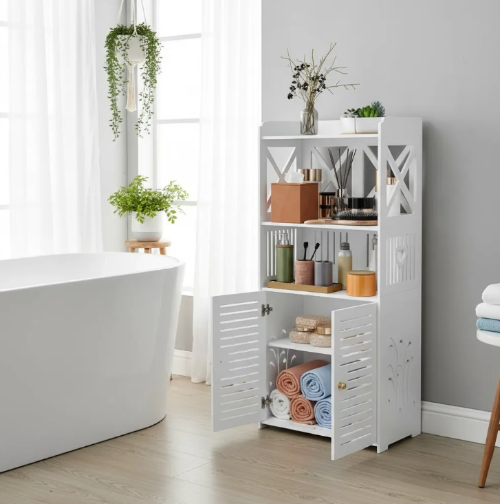 🗄️✨ ORGANIZADOR GABINETE DE 4 NIVELES CON 2 PUERTAS