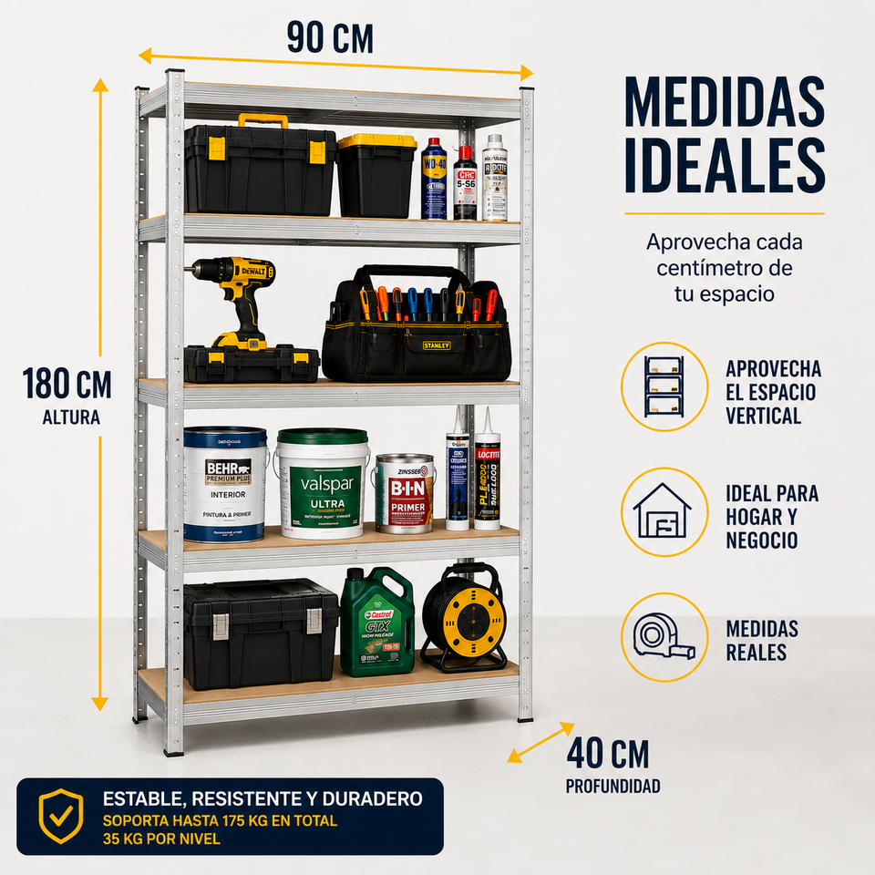 Estante Organizador Metálico de 5 Niveles