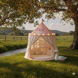 CARPA CASTILLO CON LUCES LED