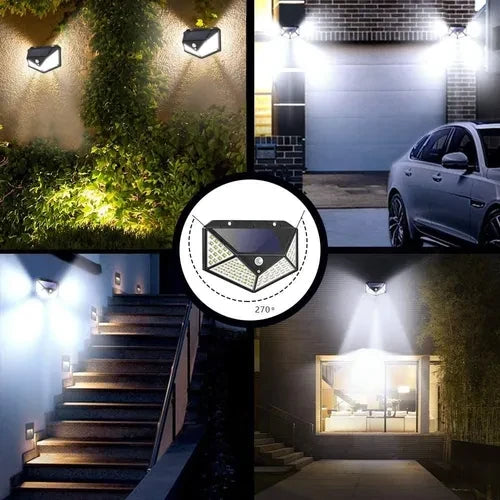 Lampara solar 100 luces