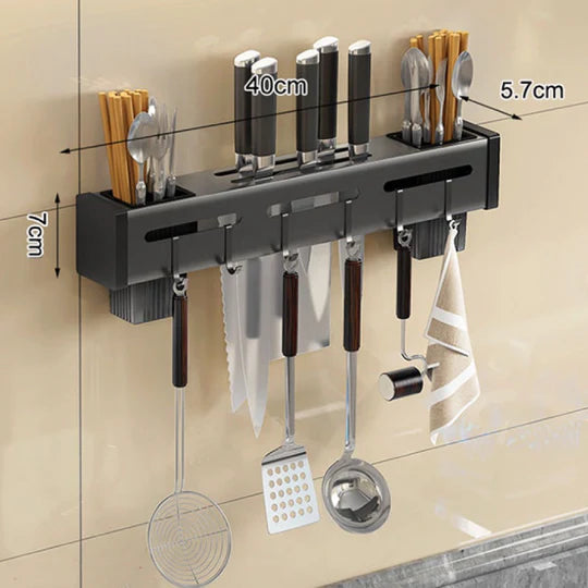 Organizador utensilios de cocina en pared