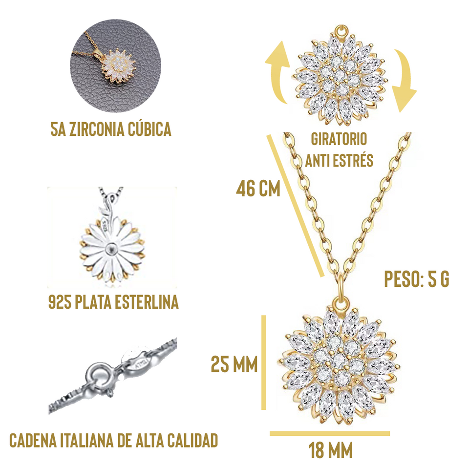 Collar girasol giratorio