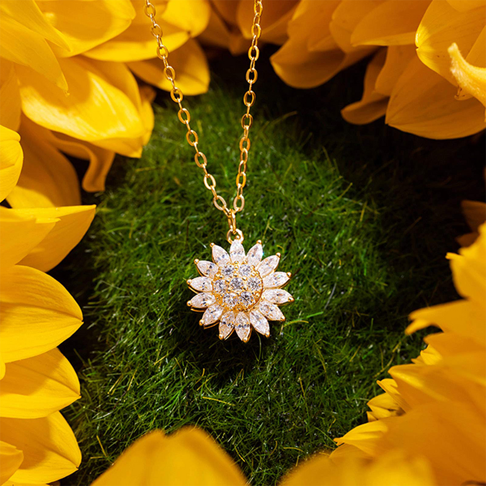 Collar girasol giratorio