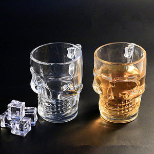 Set de 6 vasos en forma de calavera