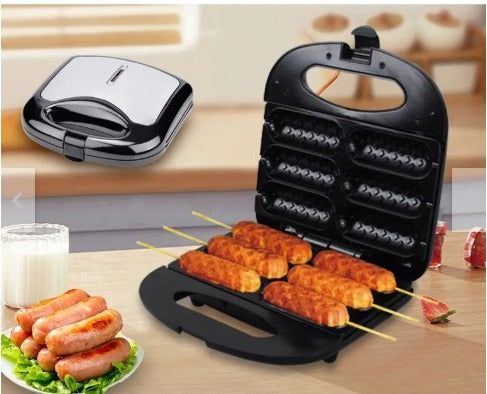 Máquina Eléctrica Multifuncional para Gofres, Perritos Calientes, Mini Muffins y Más