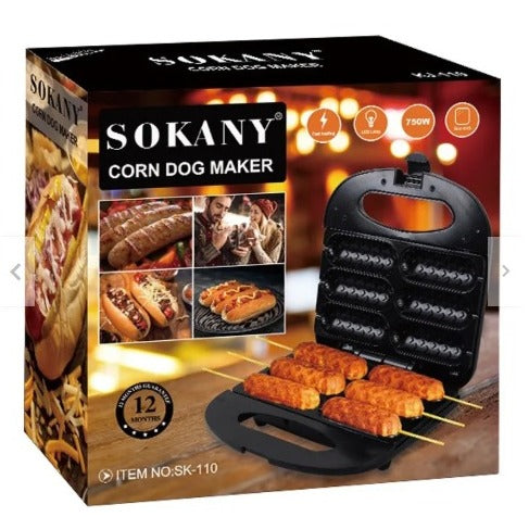 Máquina Eléctrica Multifuncional para Gofres, Perritos Calientes, Mini Muffins y Más