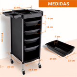 💇 CARRITO PROFESIONAL PARA SALÓN CON 4 CAJONES