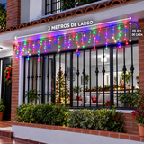 🎄✨ CORTINA DE LUZ LED NAVIDEÑA 3 METROS × 45 CM MULTICOLOR