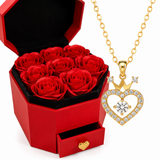 🎁 DETALLE FLOR Y COLLAR CORAZÓN 💖