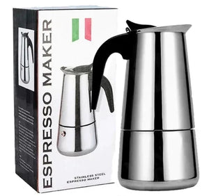 CAFETERA ITALIANA EN ACERO INOXIDABLE