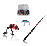 🎣 KIT COMPLETO DE PESCA CON CAÑA, CARRETE Y MÁS DE 50 ACCESORIOS