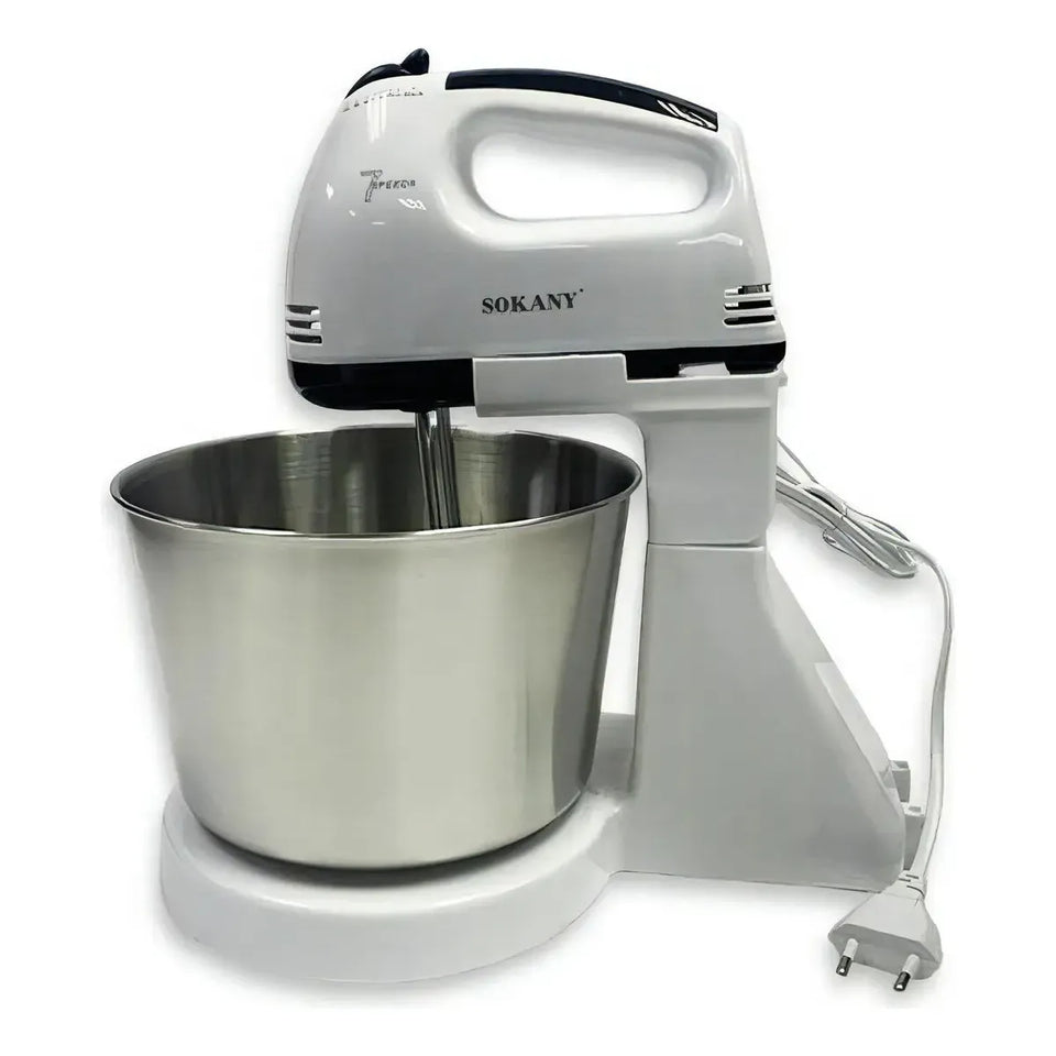 🍰 BATIDORA ELÉCTRICA CON BOWL DE ACERO INOXIDABLE
