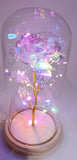LAMPARA VIDRIO ROSA