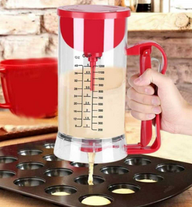 Maquina mezcladora y dispensador manual para pancakes, waflles, cupcakes, arepas
