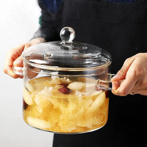 Olla de vidrio para altas temperaturas